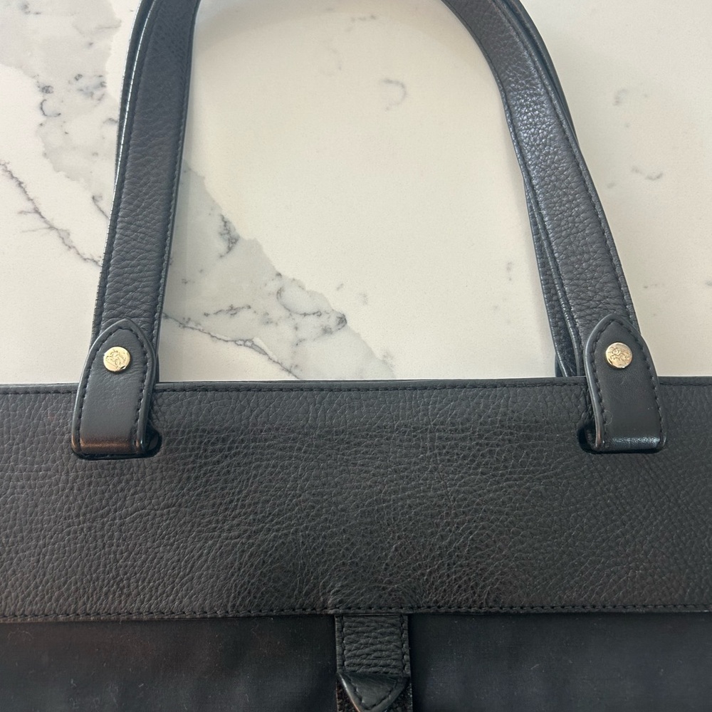 Burberry Black Leather and Canvas Tote 👜 - Picture 10 of 16